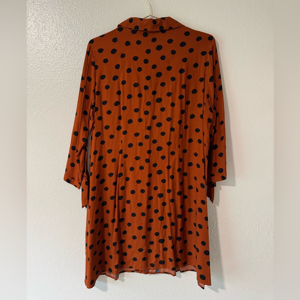 Primark Leopard Dot Button Down Shirt Dress 12 - Picture 4 of 4